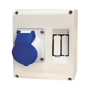 Plug & Socket Combined in Polycarbonate Enclosure