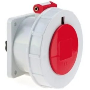 Socket Outlet Straight IP67 4 Pin 125Amp