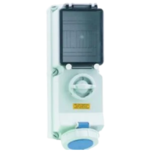 Wall Mounting Socket Outlet Switched Off, Interlocked – IP67 5Pin With MCB